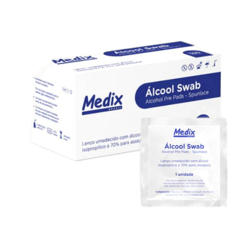 Álcool Swab Caixa Com 100un - Medix