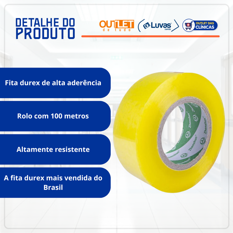 Fita Adesiva Durex 48 mm x 100 m - MB