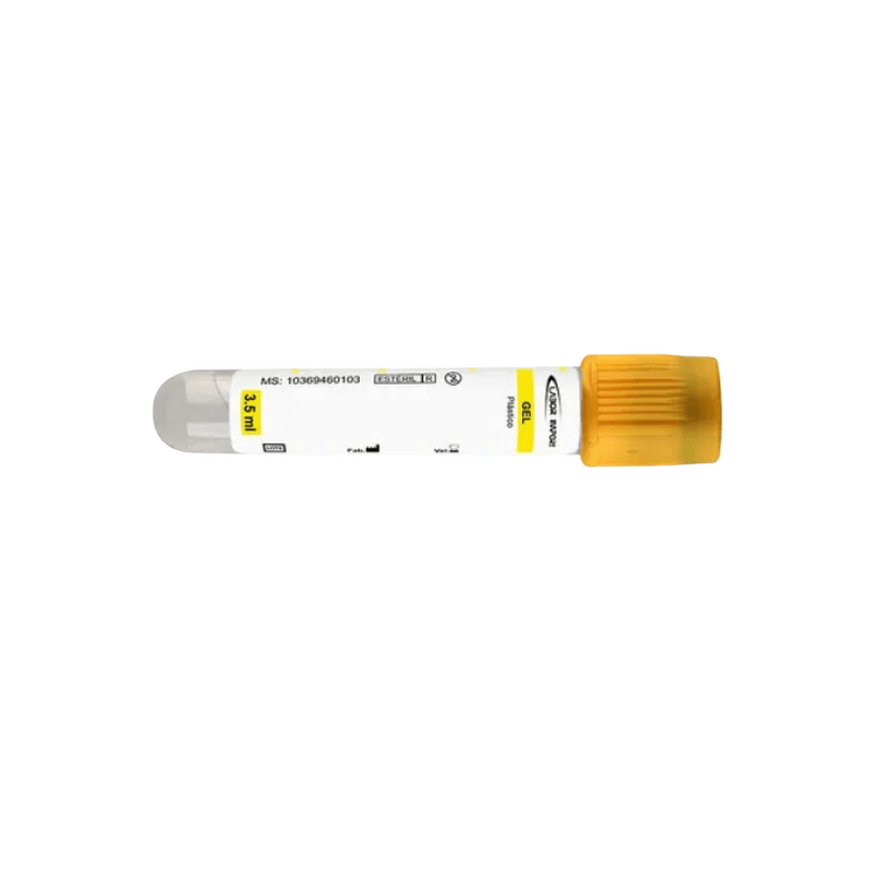 Tubo de Coleta de Sangue Gel 5ml Amarelo 100un - Labor Import