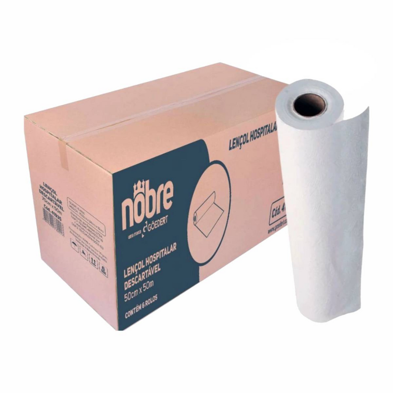 Lençol De Papel 70cm x 50m 6 Rolos - Nobre