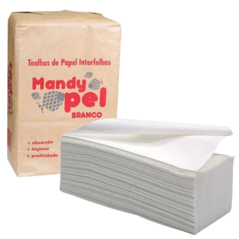 Papel Toalha Interfolhas Branco 600un - Mandypel