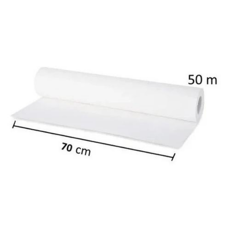 Lençol de Papel 100% Celulose 70cm x 50m 10 Rolos - Mandypel