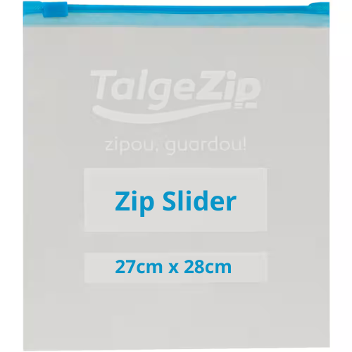 Saco Zip Fecho Slider 27 x 28cm 8un - Talge