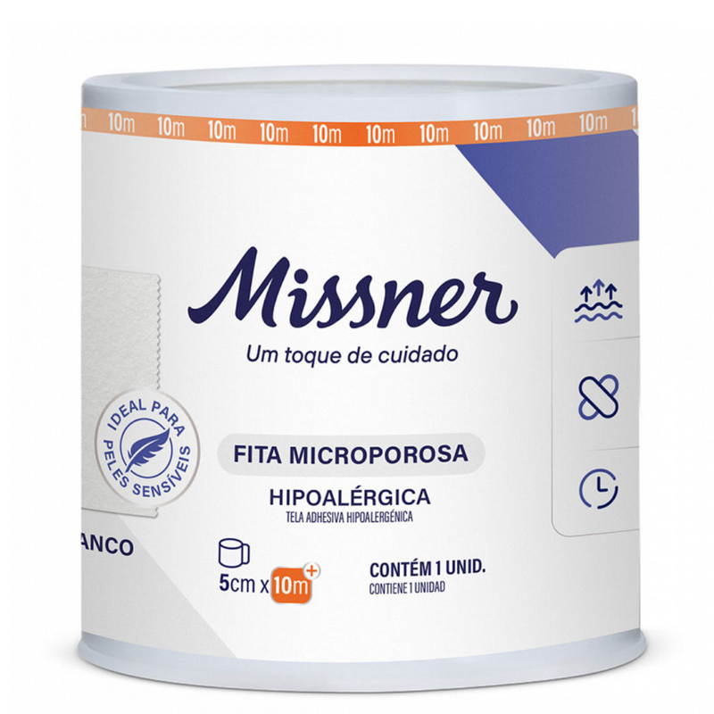 Fita Microporosa Branca 1,2 cm x 10m - Missner