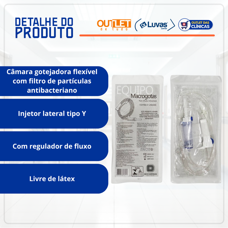 Equipo Macrogotas Luer Slip Completo - Descarpack