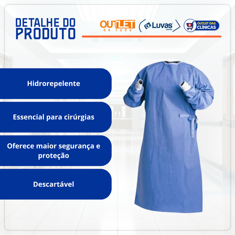 Avental Cirúrgico Padrão 40g - Descarpack