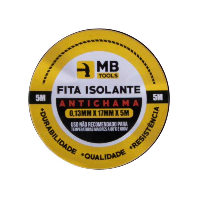 Fita Isolante Antichamas 5 metros 10 Rolos - MB