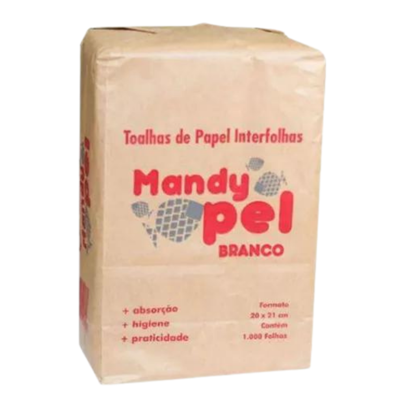 Papel Toalha Interfolhas Branco 1000un - Mandypel