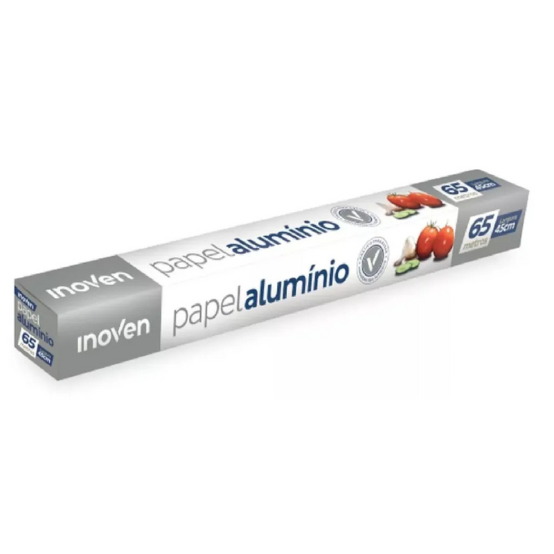 Papel Alumínio Rolo 45cm x 65m - Inoven