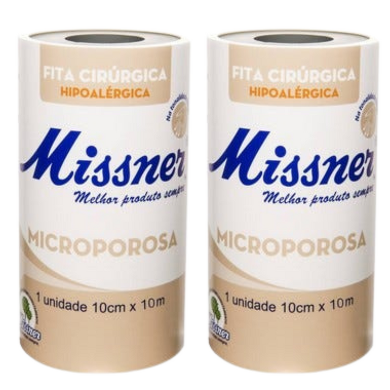 Fita Cirúrgica Microporosa Bege 10cm x 10m - Missner