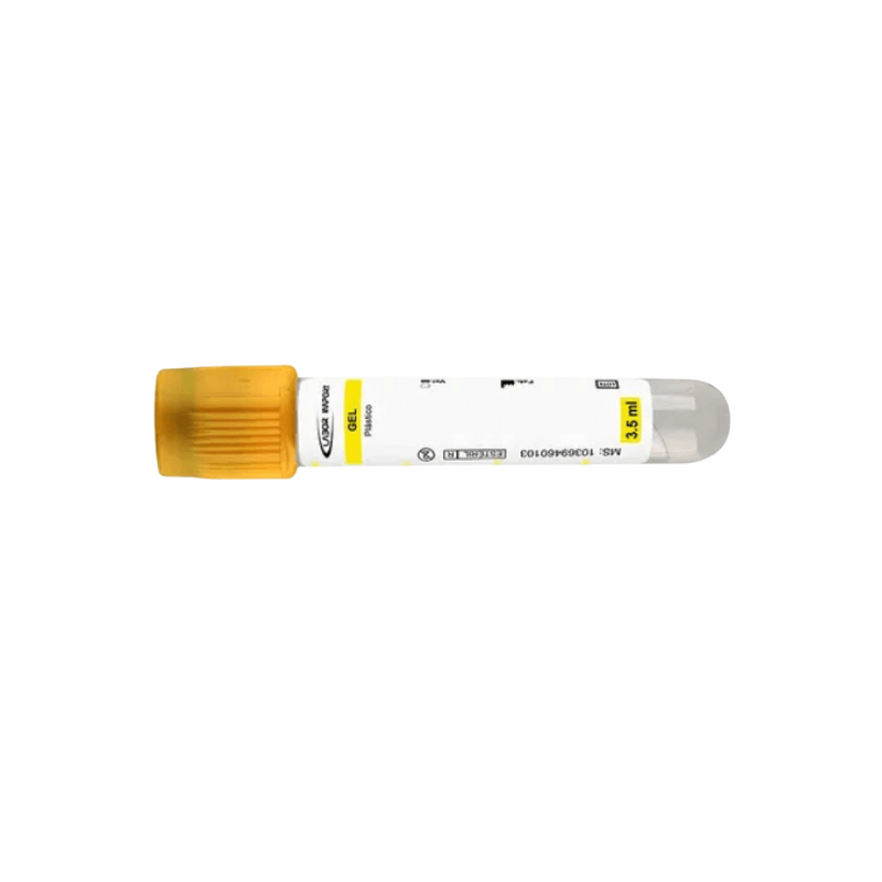 Tubo de Coleta de Sangue Gel 5ml Amarelo 100un - Labor Import