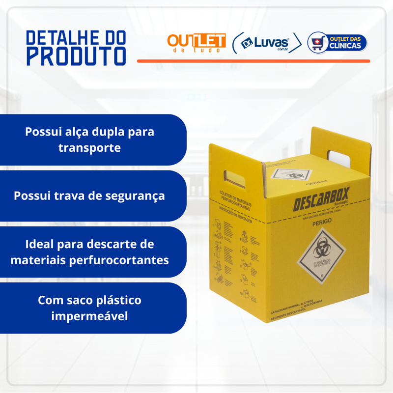 Coletor 1,5L Para Material Perfurocortante - Descarbox