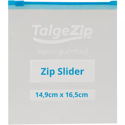 Saco Zip Fecho Slider 14,9 x 16,5cm 20un - Talge