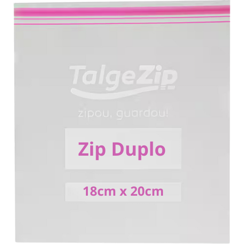 Saco Zip Fecho Duplo 18 x 20cm 14un - Talge