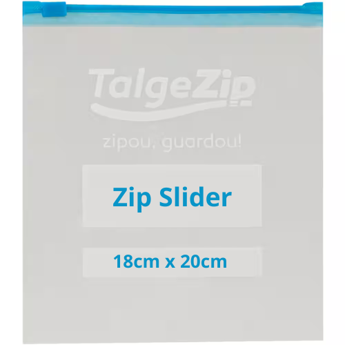 Saco Zip Fecho Slider 18 x 20cm 14un - Talge