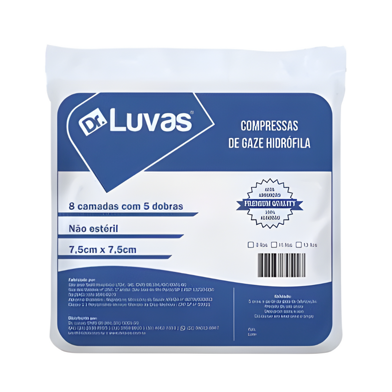 Compressa Gaze Não Estéril 11 Fios - Dr. Luvas