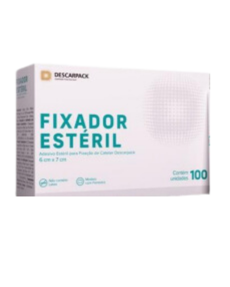 Fixador Para Cateter Com Fenestra Cx com 100 unds - Descarpack