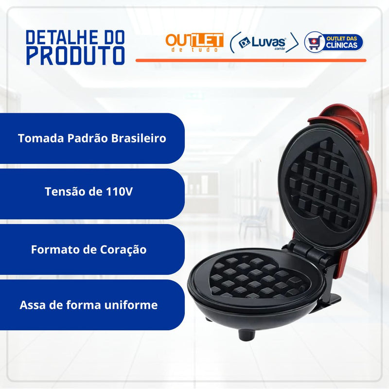 Máquina de Fazer Waffle 110V - MC