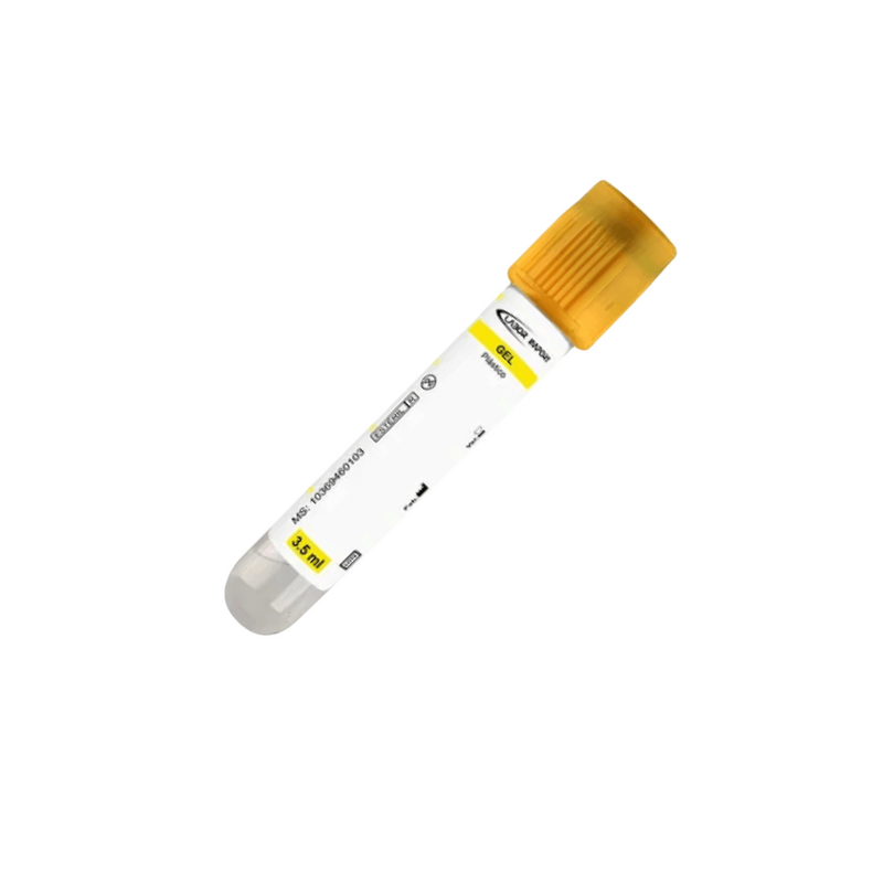 Tubo de Coleta de Sangue Gel 5ml Amarelo 100un - Labor Import