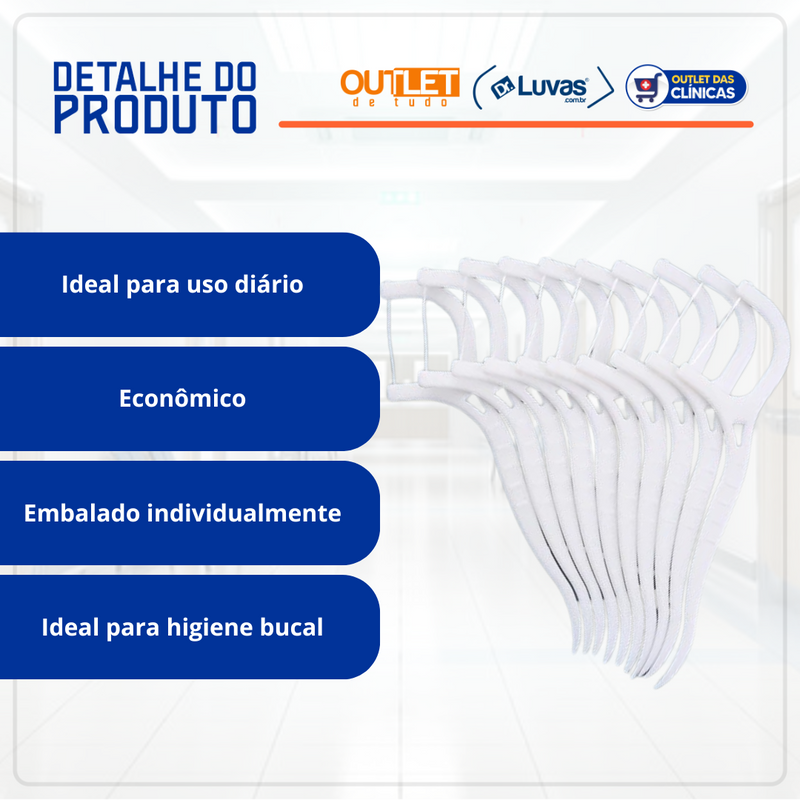 Fio Dental Com Haste Flexível 100un - 9H