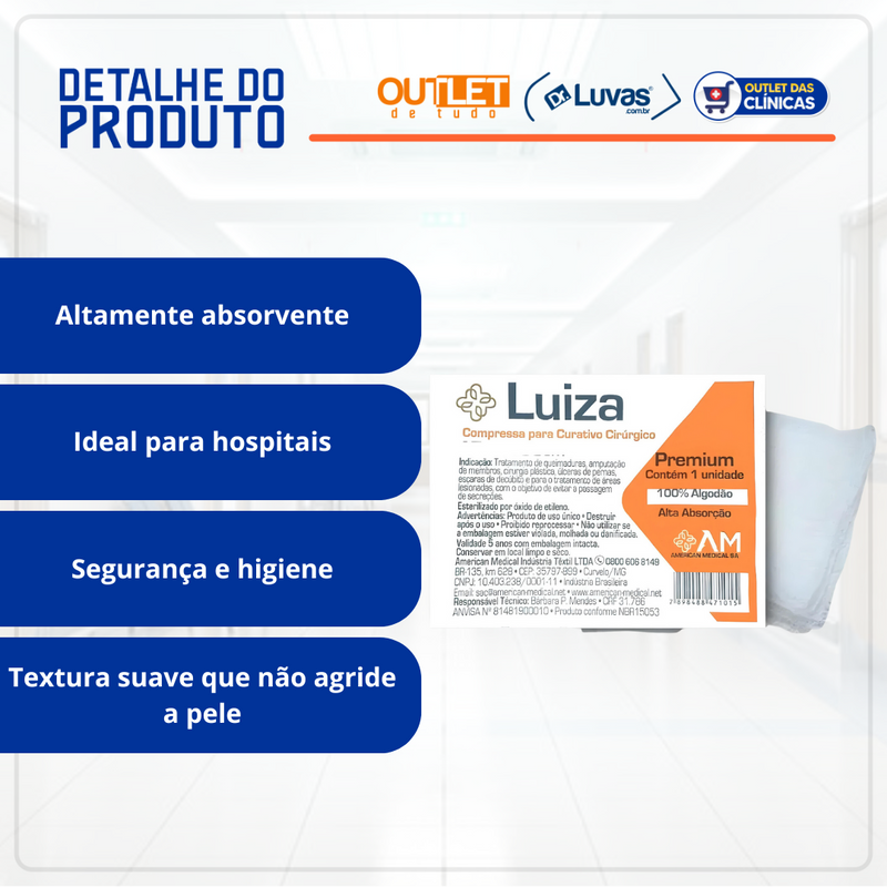 Curativo Cirurgico Luiza 15x30cm - América