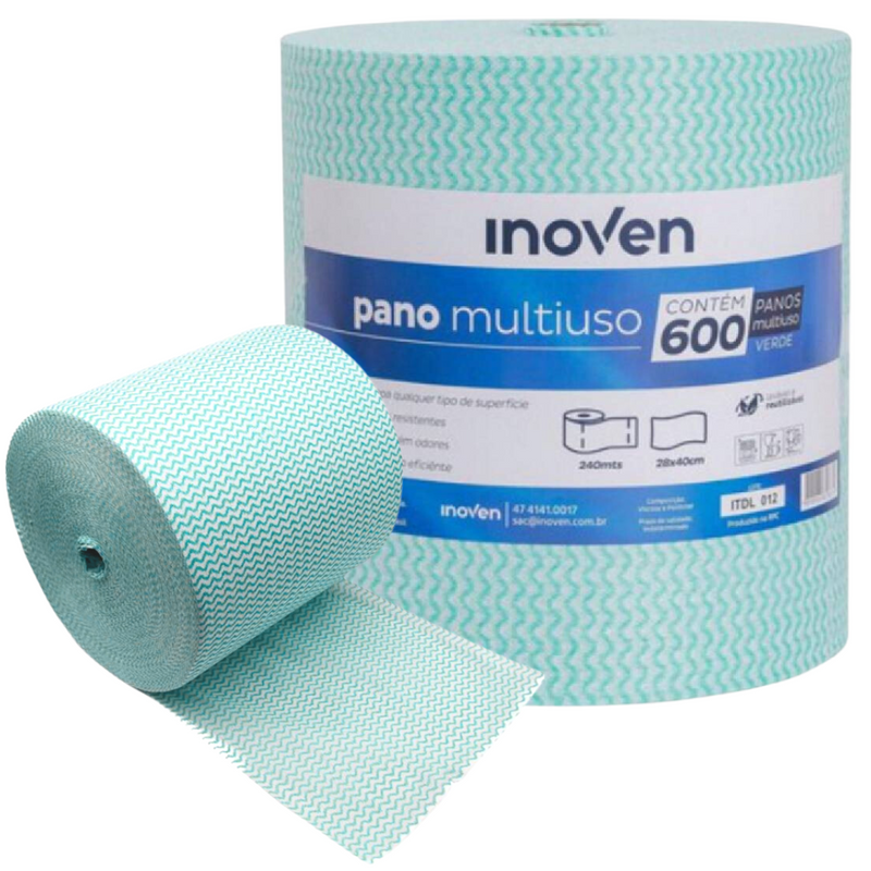 Pano Multiuso 28cm x 240m Verde - Inoven