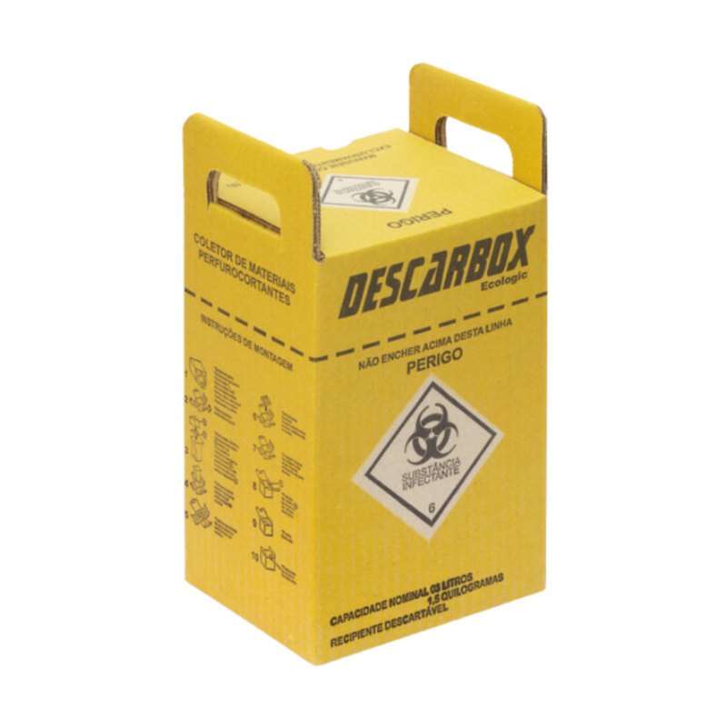 Coletor 1,5L Para Material Perfurocortante - Descarbox