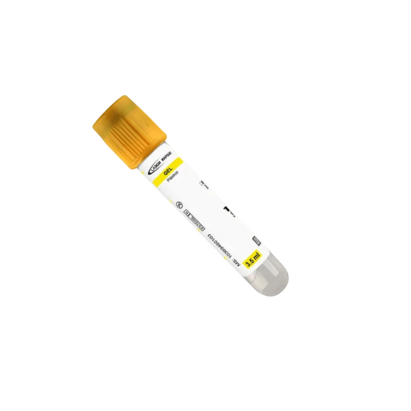 Tubo de Coleta de Sangue Gel 5ml Amarelo 100un - Labor Import