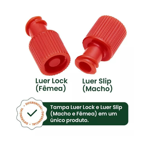 Tampa Vedante Estéril Macho/Fêmea Lock/Slip 100un - Medix