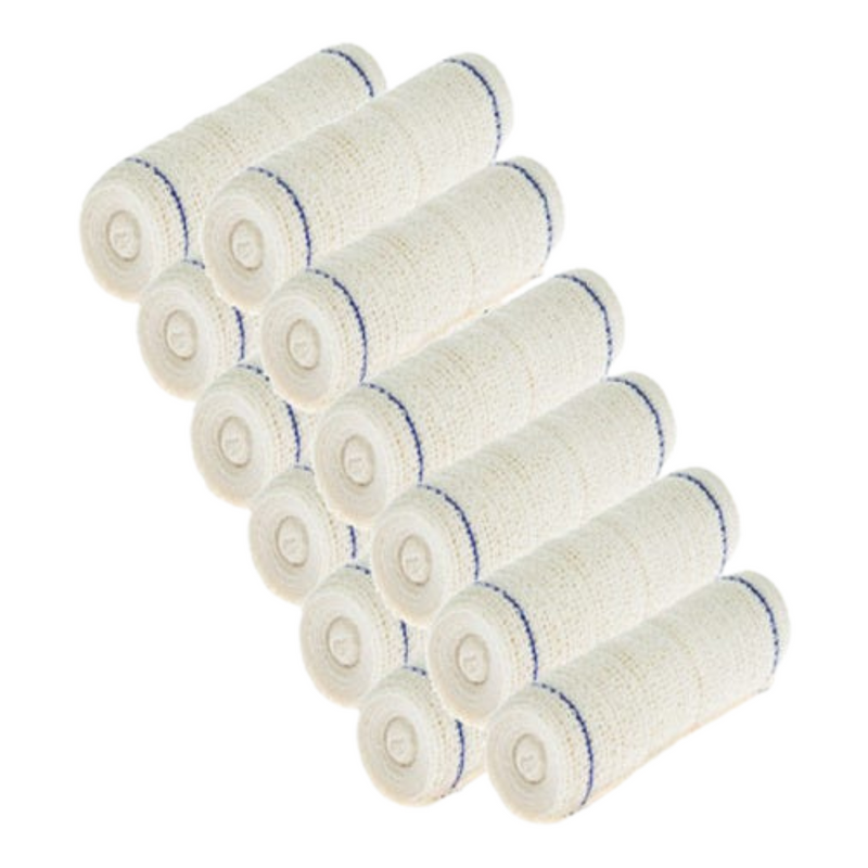 Atadura De Crepom 13 Fios 10cm x 1,8m 12 Rolos - Clean