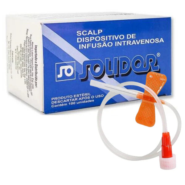 SCALP INFUSAO 21G LOCK C/100 UNDS SOLIDOR