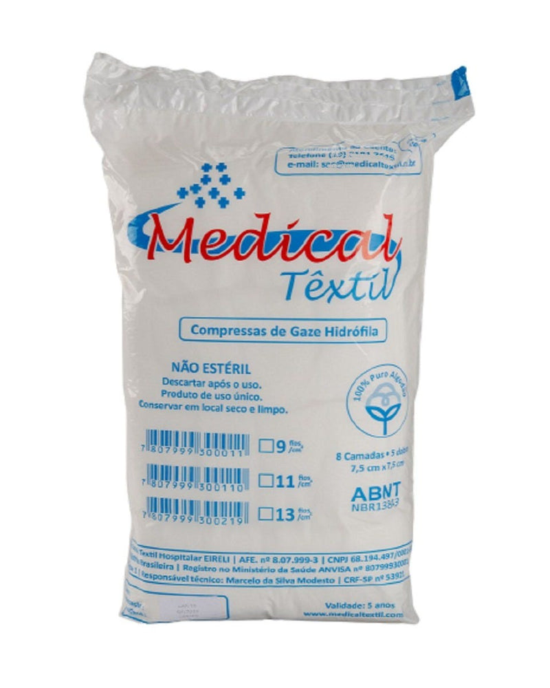 Compressa Não Estéril 13 Fios c/ 500un - Medical Textíl